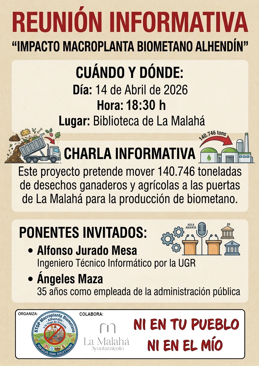 Reunión informativa sobre la macro planta de Alhendín